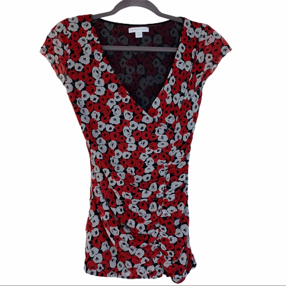 New York & Company Floral Blouse